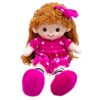 BONECA VESTIDO PINK COM BOLINHA 38 CM